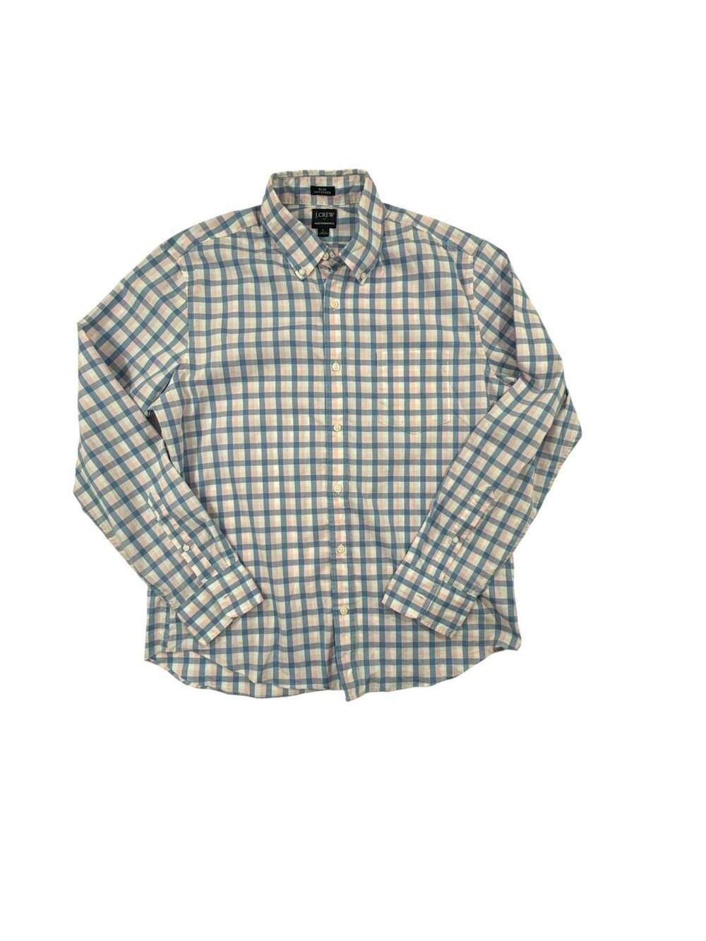 J.Crew Performance Slim Untucked Fit Plaid Button Down Shirt L